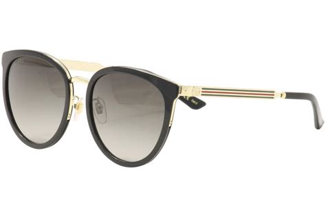 Gucci Women's Gg0077sk Black Round Sunglasses 